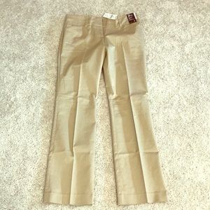 Khaki Straight Leg Pants